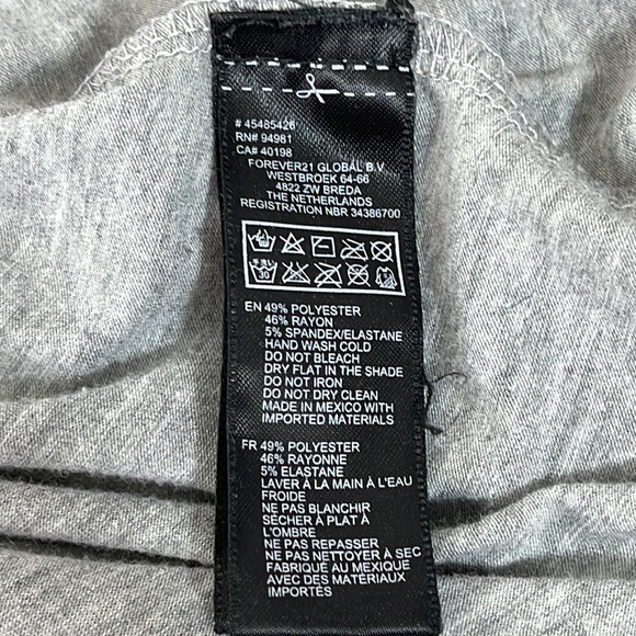 Forever 21 Gray Heather Dolman Dropped Shoulder Long Sleeve Hi Lo Sweater - Picture 8 of 12